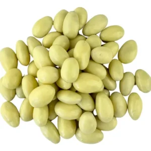 Almendra con cobertura de chocolate blanco x KG